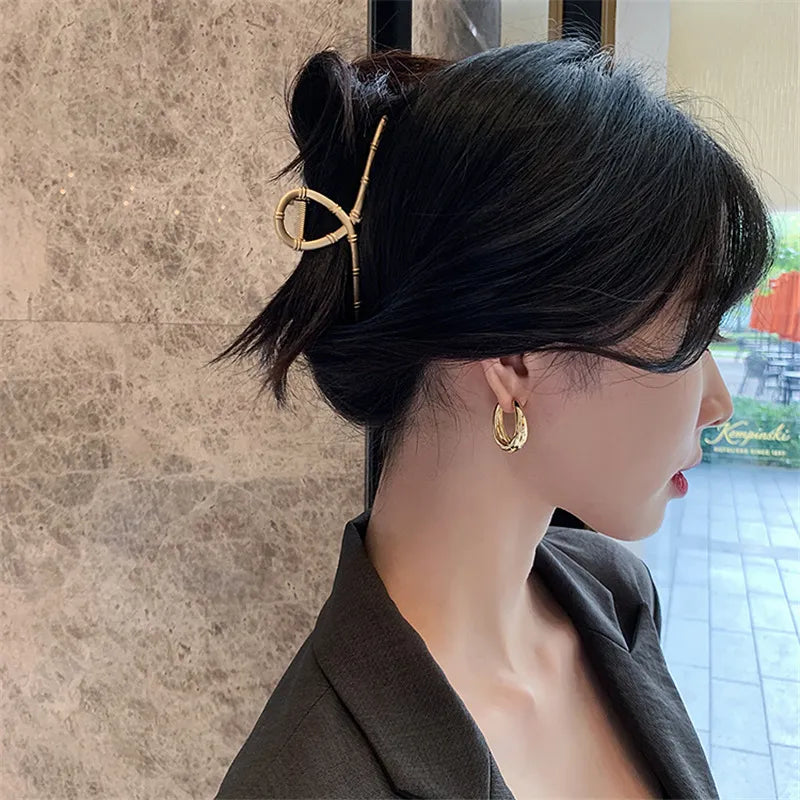 Metal Hoop Earrings For Woman Fashion