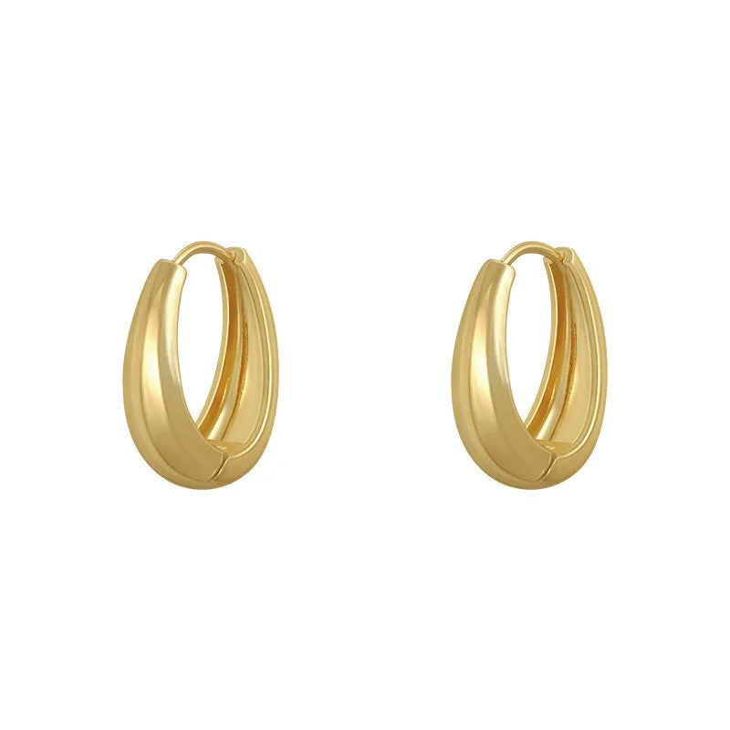 Metal Hoop Earrings For Woman Fashion