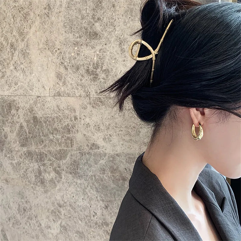 Metal Hoop Earrings For Woman Fashion