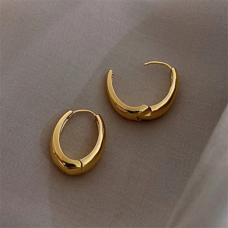 Metal Hoop Earrings For Woman Fashion