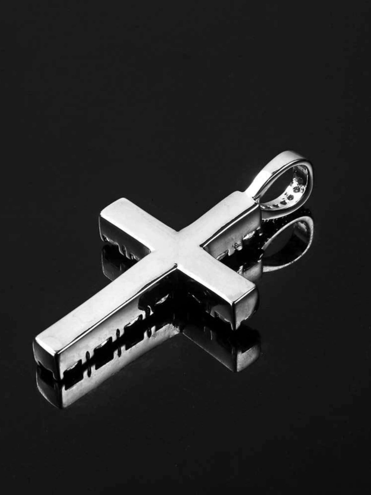 Fashion Ice Solid Cross Hip Hop Pendant Diamond