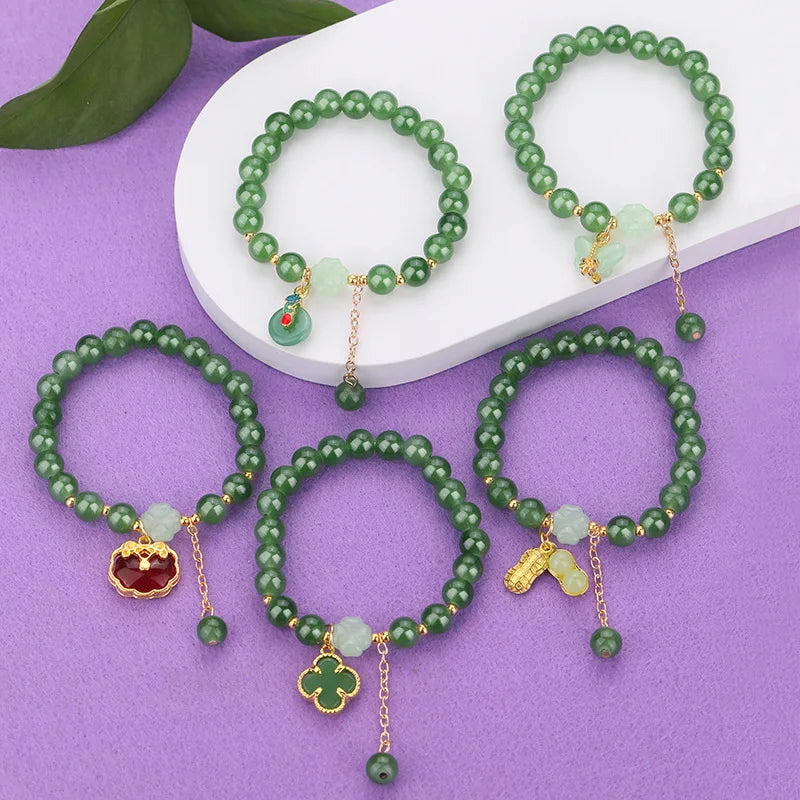 Fashion Lucky Four Leaf Clover Plant Flower Chain Bracelet Lovers Men Women Mom Blessing Gift Chain Jewelry