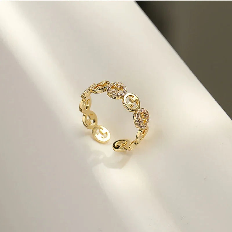 Luxury Adjustable Ring Women's