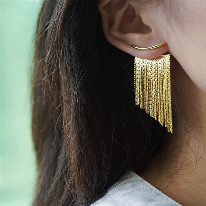 Earring Long Gold