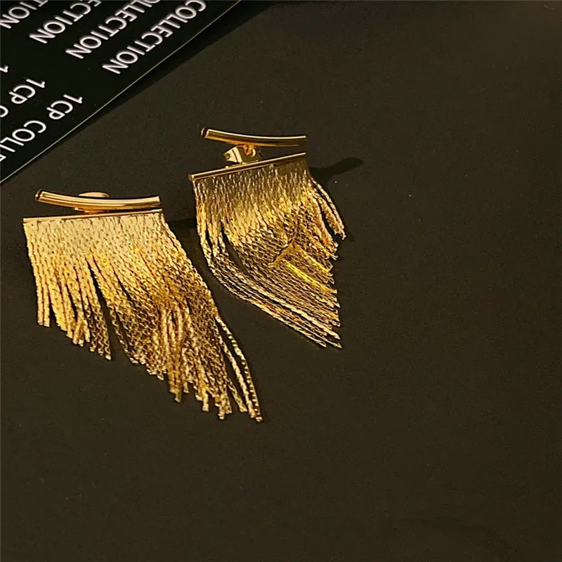 Earring Long Gold