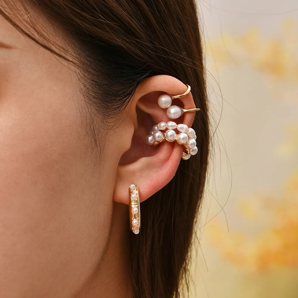 Aretes en forma de C (Ear cuff) Variedad zirconia