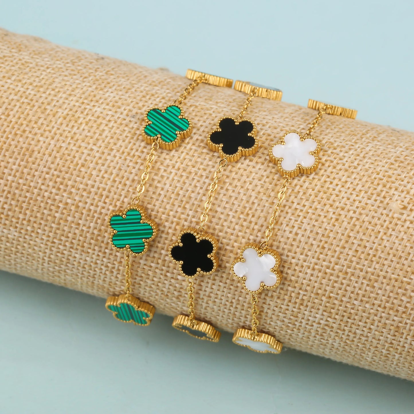 Bracelet With Five Leaf Petals Women's Luxury Gifts Clover