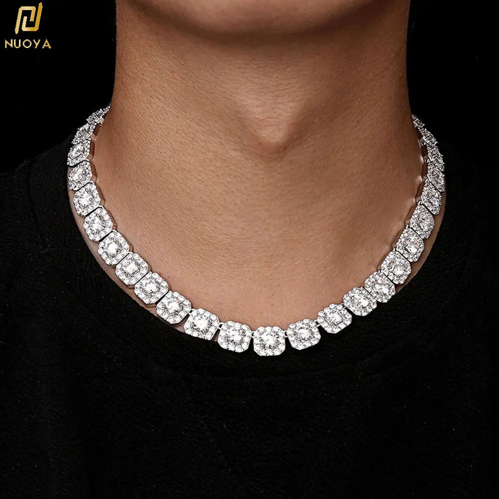 Hip Hop Jewelry Clustered CZ Tennis Chain Iced Out AAAA Cubic Zircon Stones Necklaces For Women High end luxury Rapper jewellery